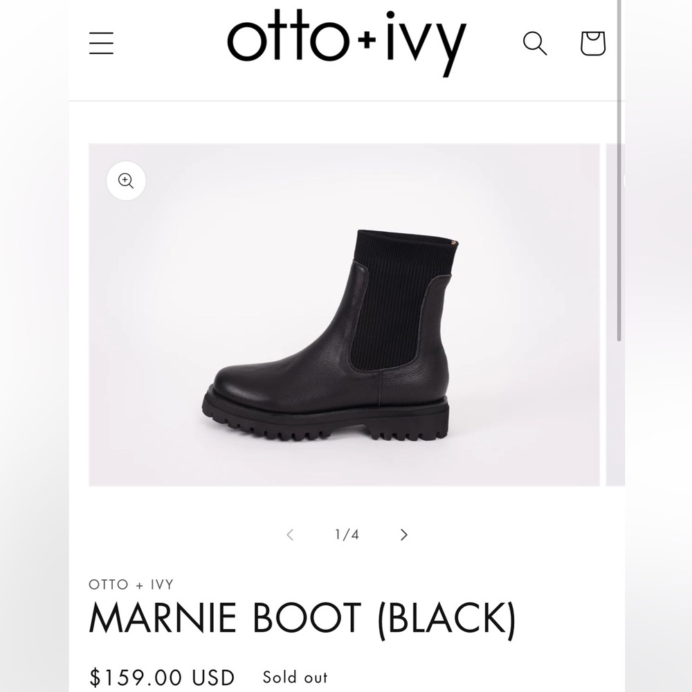Otto + Ivy Marnie Boot (Black) Size 42